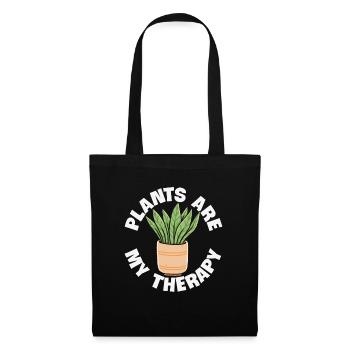 Plants Are My Therapy Plant Quotes - Tote Bag - black - Front