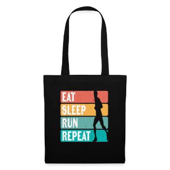 Eat Sleep Run Repeat Runners Motivation - Tote Bag - black - Front