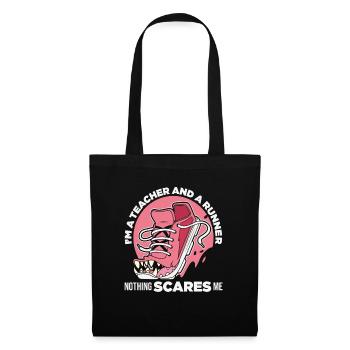 Je suis un enseignant et un coureur Rien ne me fait peur - Sac en tissu - noir - Devant