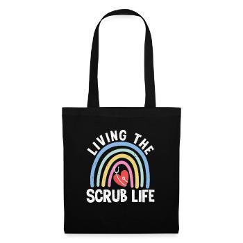 Living The Scrub Life Quotes - Tote Bag - black - Front