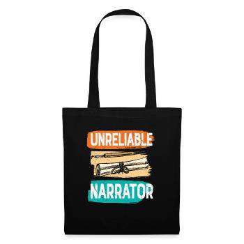 Narrateur peu fiable Écrivant des citations - Sac en tissu - noir - Devant