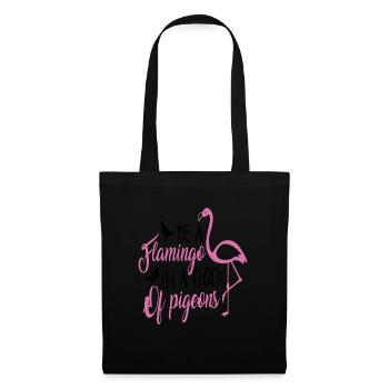 Soyez un flamant rose dans un troupeau de pigeons Motivant - Sac en tissu - noir - Devant