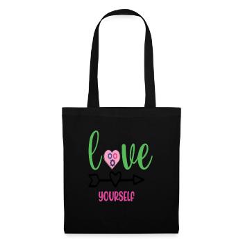 Liebe dich selbst Psychische Gesundheit ist wichtig - Stoffbeutel - Schwarz - Vorne
