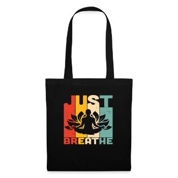 Just Breath Yoga Qutoes - Stoffbeutel - Schwarz - Vorne