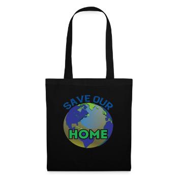 Sauvegardez notre support de protection de la terre à domicile - Sac en tissu - noir - Devant