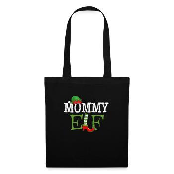 Maman Elfe pour Noël - Sac en tissu - noir - Devant