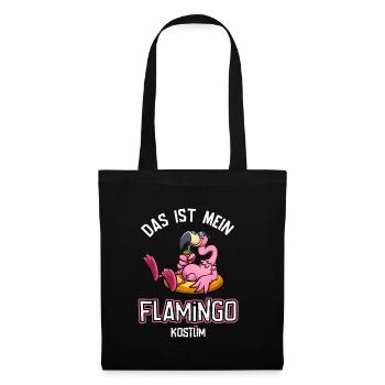 Karneval Kostüm Flamingo - Stoffbeutel - Schwarz - Vorne