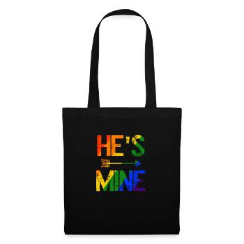 LGBTQ love. He is mine - Tote Bag - black - Front