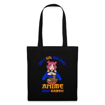 Just a girl who loves anime ramen - Tote Bag - black - Front
