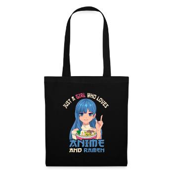 Just a girl who loves anime ramen - Tote Bag - black - Front