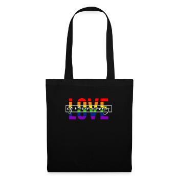 Pride LGBT Statement, Love Is Never Wrong - Tote Bag - black - Front