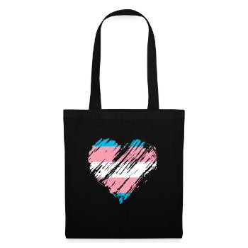 Pride LGBTQ Heart - Tote Bag - black - Front