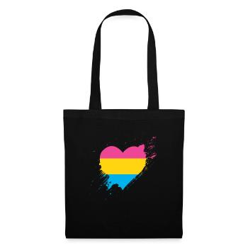 Pride LGBTQ Heart Pansexual - Tote Bag - black - Front