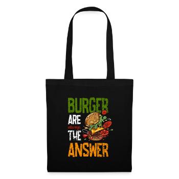 J’adore la restauration rapide, les hamburgers et les frites - Sac en tissu - noir - Devant