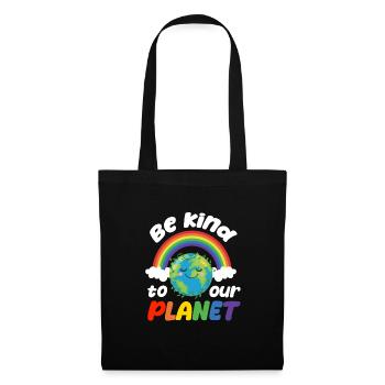 Be kind to our planet - world environment day - Stoffbeutel - Schwarz - Vorne