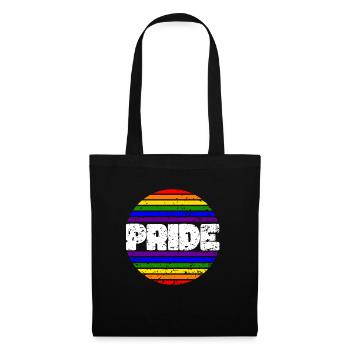 Pride LGBT Liebe gewinnt, wir sind queer und stolz - Stoffbeutel - Schwarz - Vorne