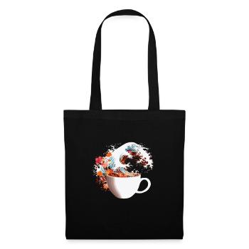 Journée mondiale du café dans la vague de Kanagawa - Sac en tissu - noir - Devant