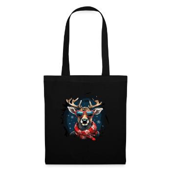 Funny reindeer for Christmas - Tote Bag - black - Front