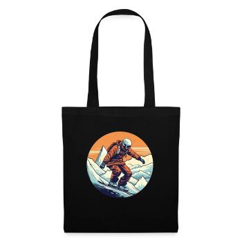 Snowboarding or skiing and then après-ski - Tote Bag - black - Front