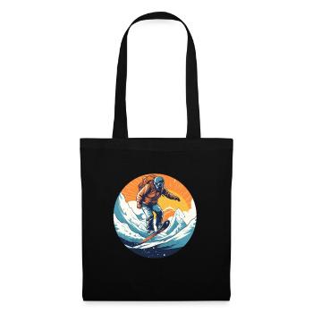 Snowboarding or skiing and then après-ski - Tote Bag - black - Front