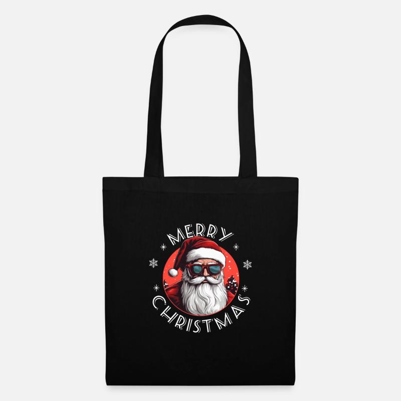 Frohe Weihnachten - Stoffbeutel - Schwarz