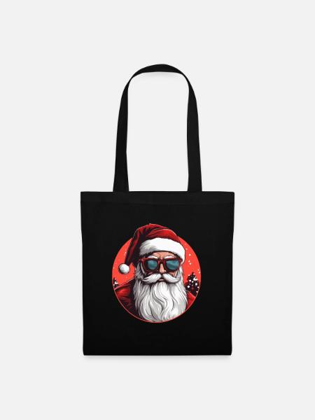 Frohe Weihnachten - Stoffbeutel - Schwarz