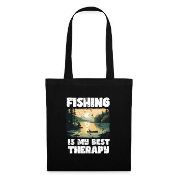 Fishing, Leisure, Contemplative, Quiet, Nature Experience - Tote Bag - black - Front