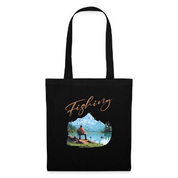 Fishing, Leisure, Contemplative, Quiet, Nature Experience - Tote Bag - black - Front