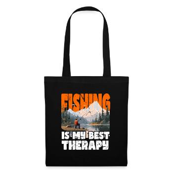 Fishing, Leisure, Contemplative, Quiet, Nature Experience - Tote Bag - black - Front