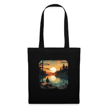 Fishing, Leisure, Contemplative, Quiet, Nature Experience - Tote Bag - black - Front
