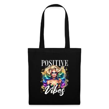 Positive Vibes LGBTQ+ Pride Artwork - Tote Bag - black - Front