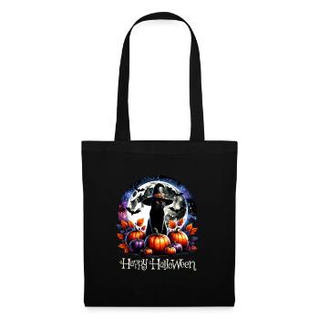 Chat effrayé, pas de friandises, juste des tours d’Halloween - Sac en tissu - noir - Devant