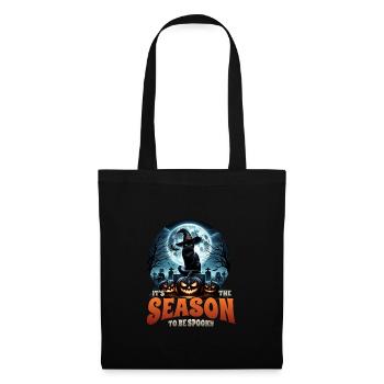 Chat effrayé, pas de friandises, juste des tours d’Halloween - Sac en tissu - noir - Devant