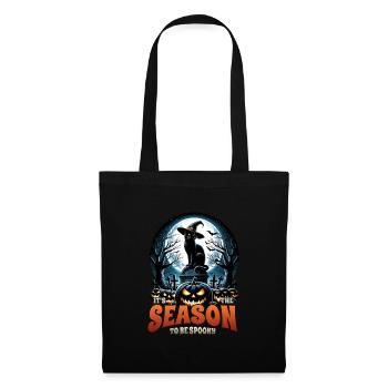Chat effrayé, pas de friandises, juste des tours d’Halloween - Sac en tissu - noir - Devant