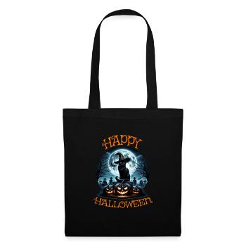 Chat effrayé, pas de friandises, juste des tours d’Halloween - Sac en tissu - noir - Devant