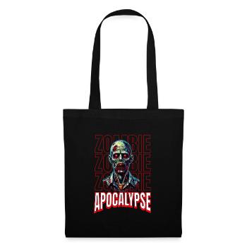 Zombie-Apokalypse-Fröhliches Halloween-Kunstwerk - Stoffbeutel - Schwarz - Vorne