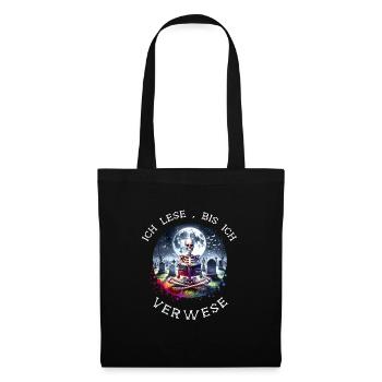 Reading is my hobby - Tote Bag - black - Front
