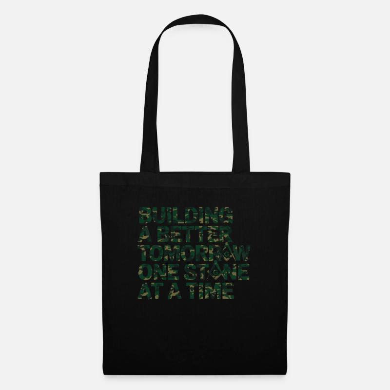 Mason Masonic Camo Freemason - Tote Bag - black