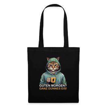 Good morning very thin funny cat - Tote Bag - black - Front