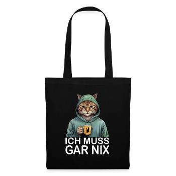 I don't have to do anything funny cat - Tote Bag - black - Front