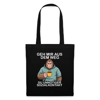 Écarte-toi de mon chemin, contact social inutile - Sac en tissu - noir - Devant