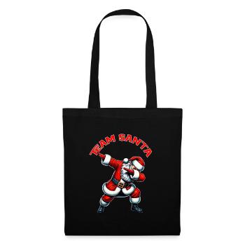 Ho Ho Ho Joyeux Noël, Équipe du Père Noël - Sac en tissu - noir - Devant
