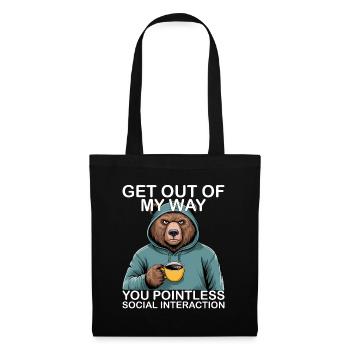 Funny Bear Grizzly - Tote Bag - black - Front