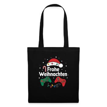Gamer Gaming Gamer Gaming Noël - Sac en tissu - noir - Devant