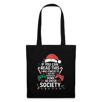 Gamer Gaming Gamer Gaming Noël - Sac en tissu - noir - Devant
