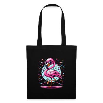 Kölle Alaaf Flamingo Festliche Stimmung - Stoffbeutel - Schwarz - Vorne
