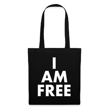 I am free - Stoffbeutel - Schwarz - Vorne