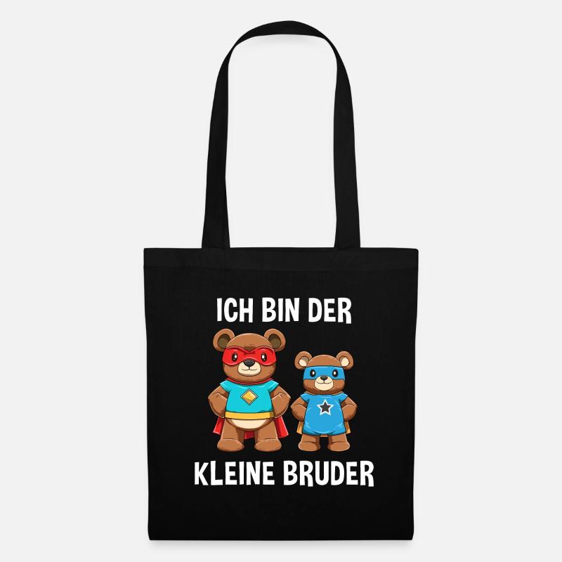 Super Bären Kleiner Bruder - Ich bin der kleine - Stoffbeutel - Schwarz