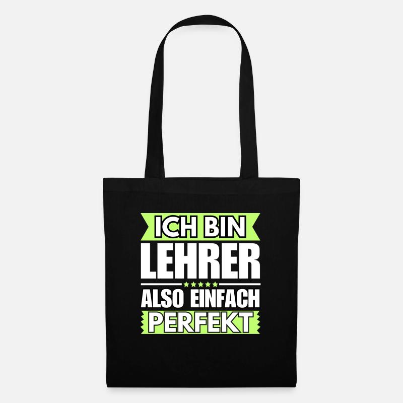 Einfach ein Perfekter Lehrer - Stoffbeutel - Schwarz