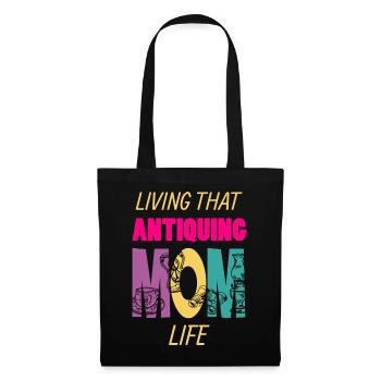 Vivre cette vie de maman antique Antiquités Maman - Sac en tissu - noir - Devant